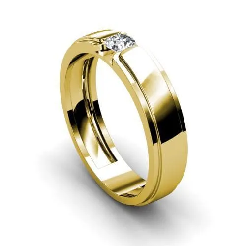 0.35 CT Round Cut Diamonds - Mens Ring