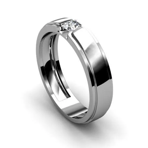 0.35 CT Round Cut Diamonds - Mens Ring