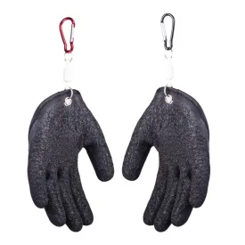 1 Pair Anti-Skid Catch Fish Latex Gloves Stab-resistant Waterproof Fishing Gloves, Specification: Left Right Magnetic Buckles