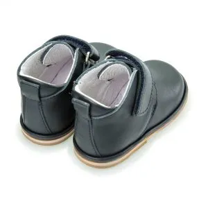 2719 Sergio Navy Velcro Leather Boots Borboleta