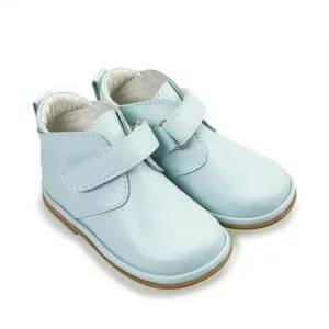 2719 Sergio Pale Blue Velcro Leather Boots Borboleta