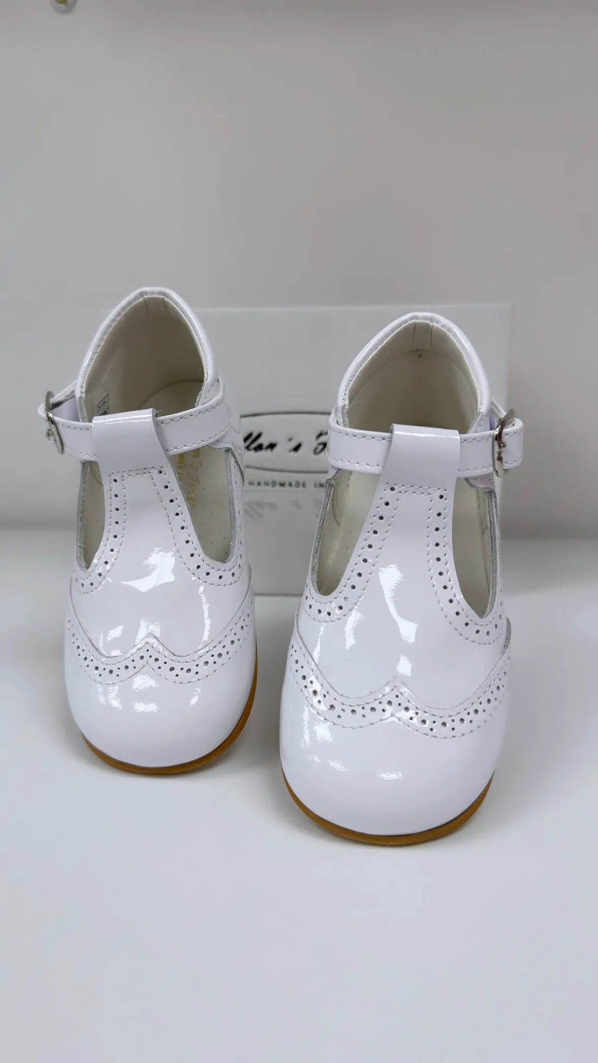 6271 White T-Bar Shoe