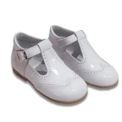 6271 White T-Bar Shoe