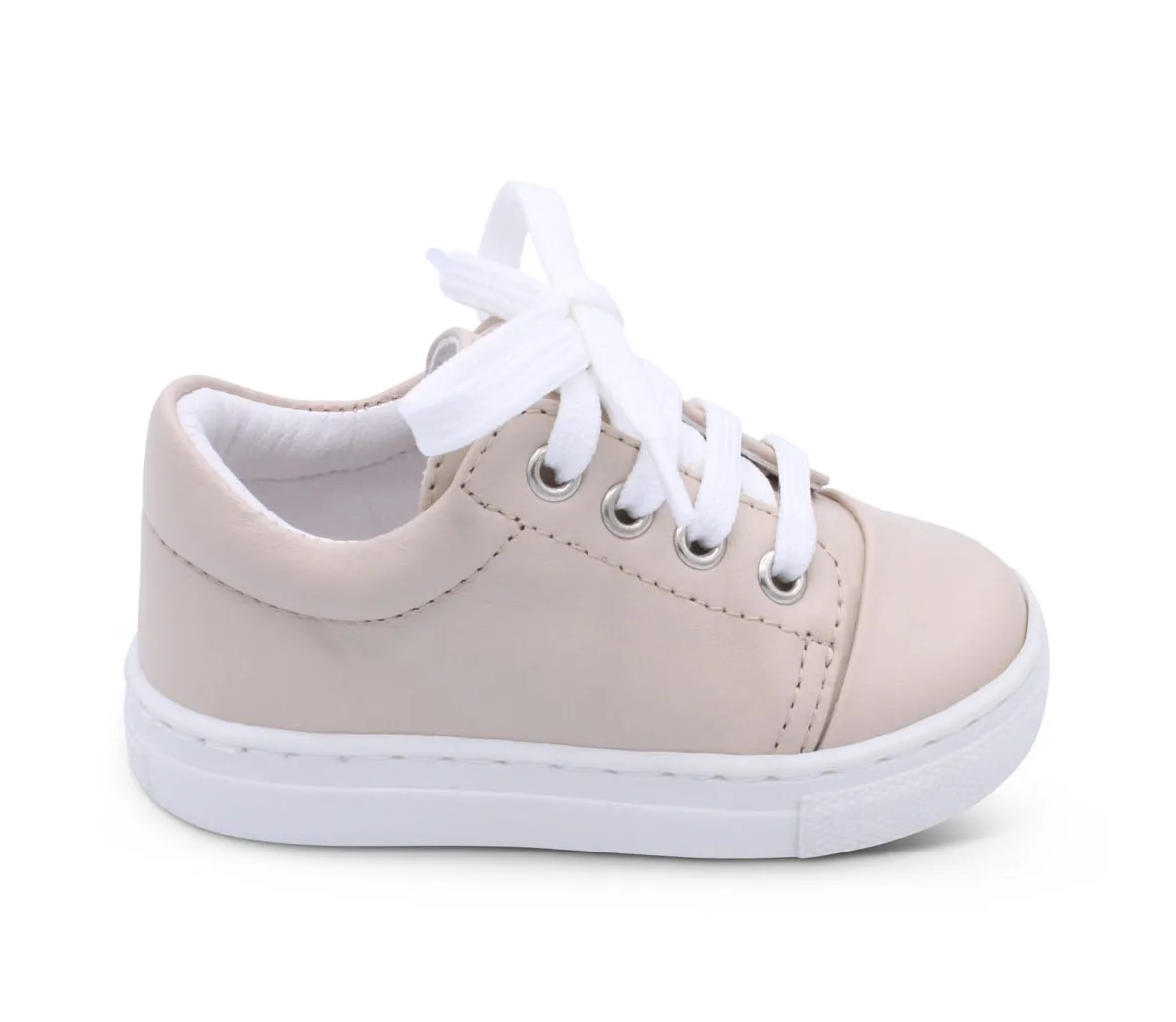 B203 Santiago Nude Leather Trainer Borboleta