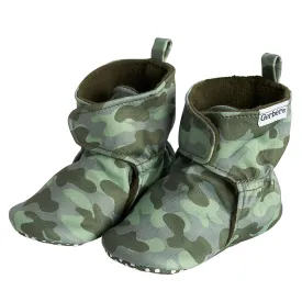 Baby Boys Green Camo Soft Booties