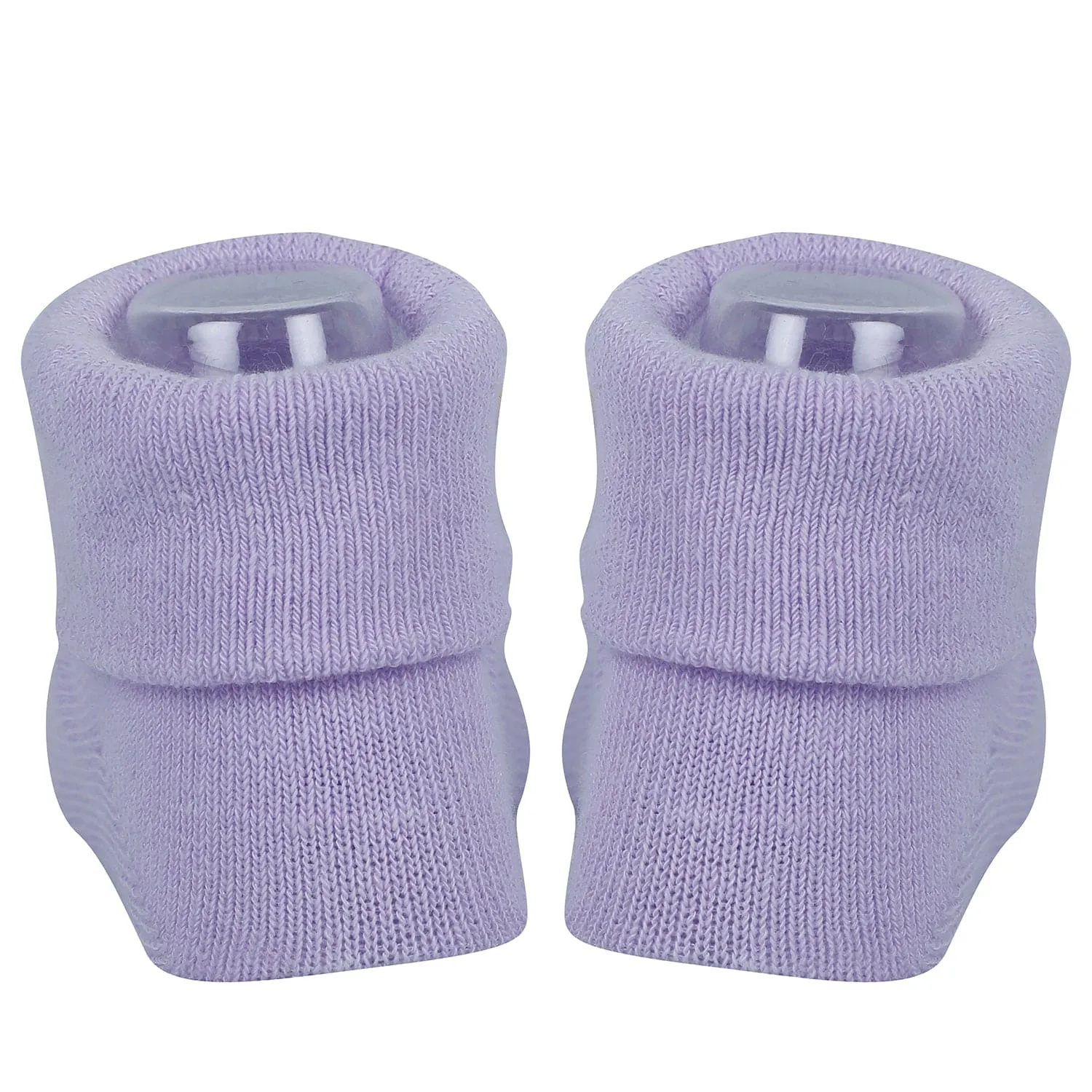 Baby Moo Bunny And Kitty 3D Rattle Anti-Skid Socks Booties Pack of 2 - Pink, Purple