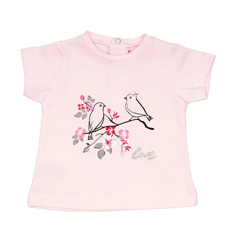 Babybol T-shirt Birds And Blossoms Pink (6mths-2yrs)