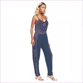 Bandana Branded Womens V-neck Cami Jumpsuit