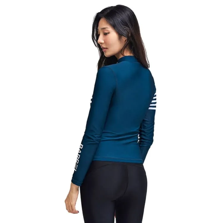 Barrel Womens Ocean ZipUp Rashguard-BLUE