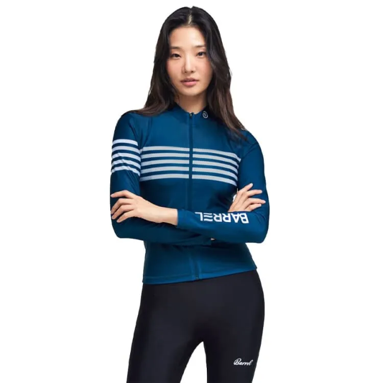 Barrel Womens Ocean ZipUp Rashguard-BLUE