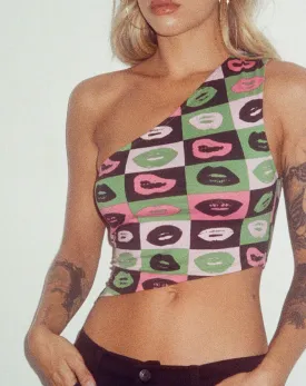 Bayva Crop Top in Lips Green