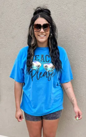 Beach Please Garment Dyed Graphic T-shirt