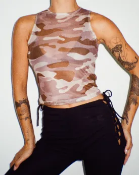 Bika Vest Top in Camo