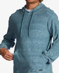 Billabong Flecker Jacquard Pullover Hoodie - Smoke Blue