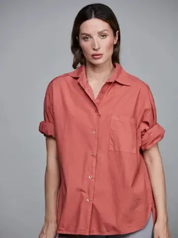 Boyfriend Cotton Short Shirt - Peparosa