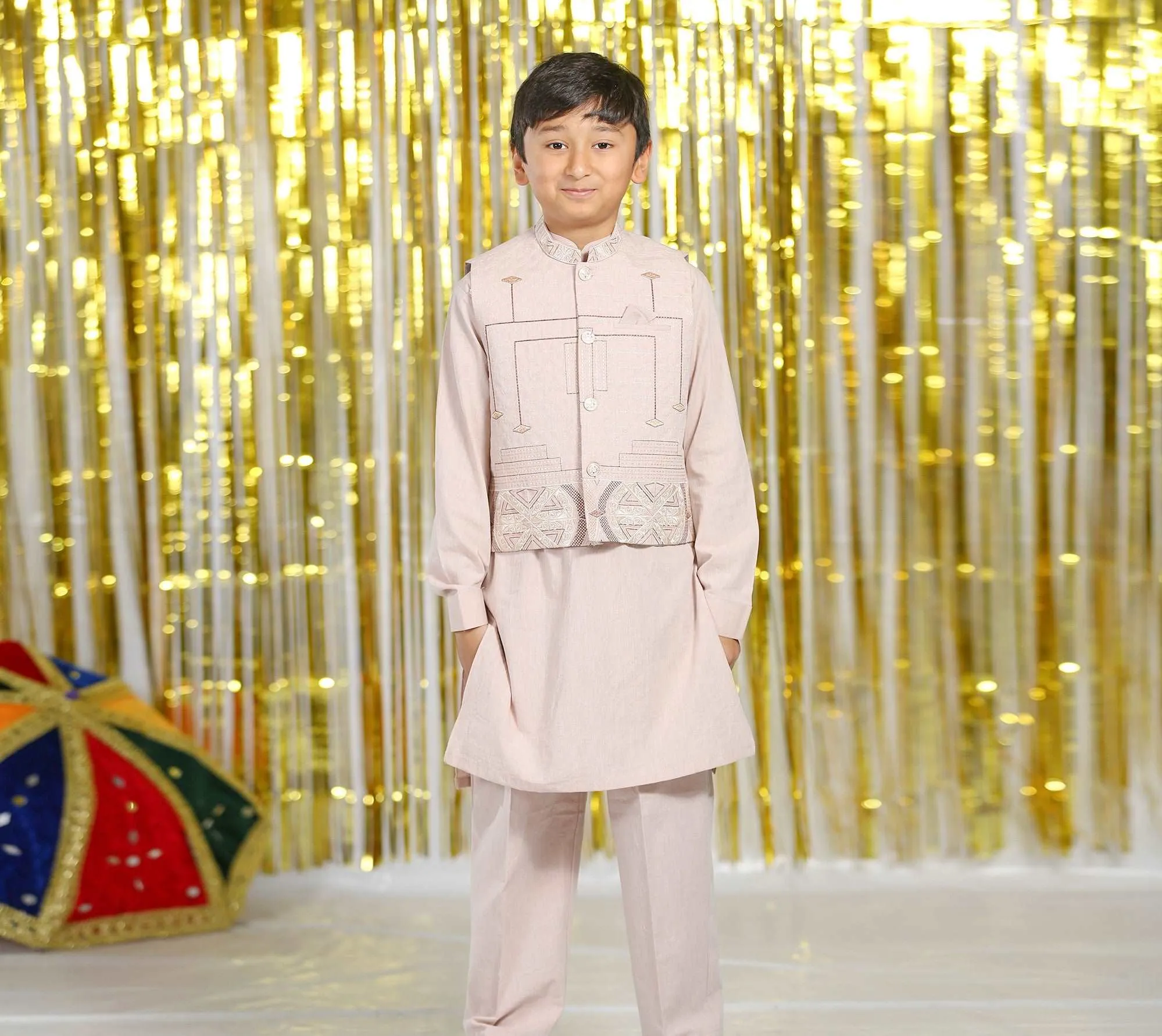 BOYS EMBROIDERED 3PCS SUIT 006