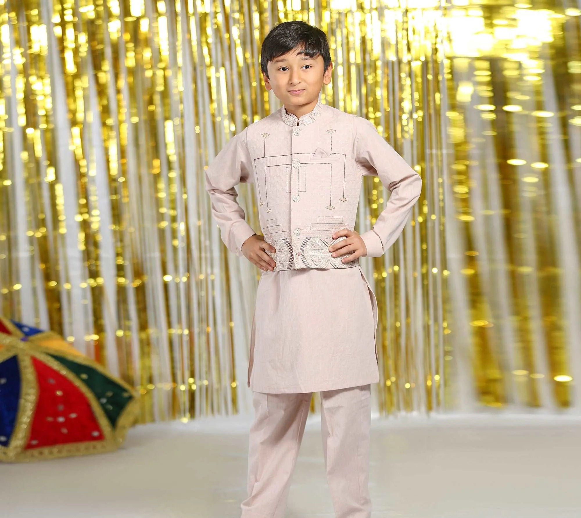 BOYS EMBROIDERED 3PCS SUIT 006