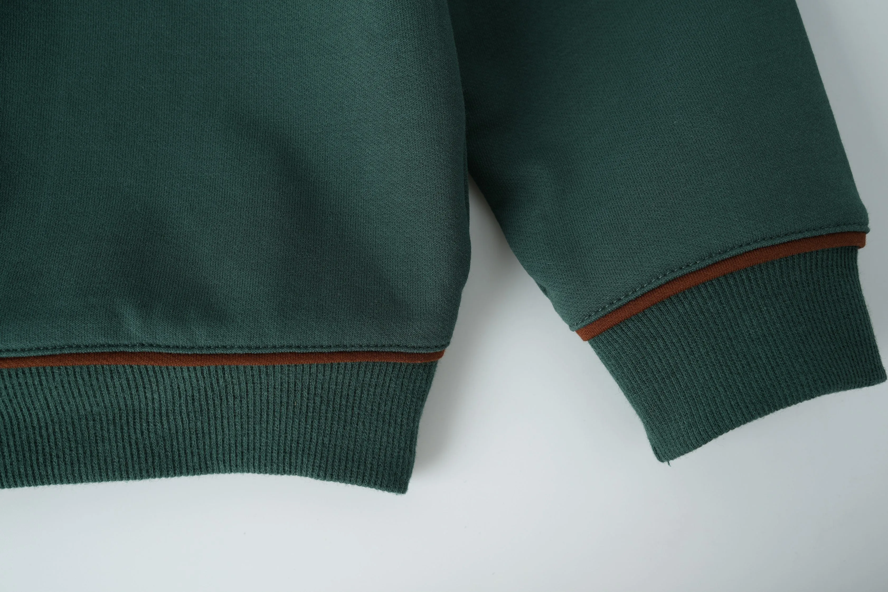 boys polo with trim - green