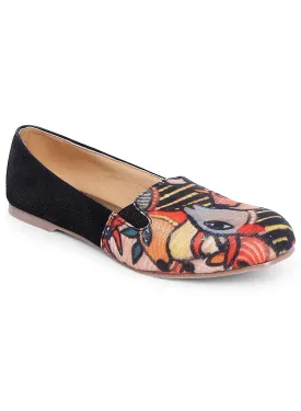 Colourful Madhubani Ox Print Moccasins