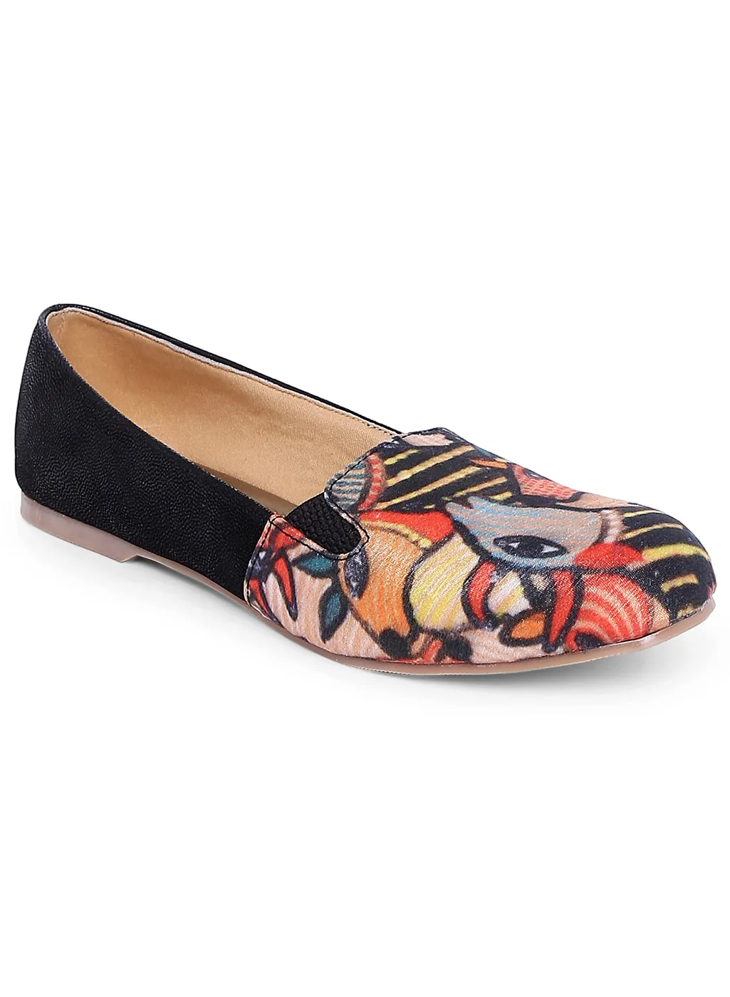 Colourful Madhubani Ox Print Moccasins