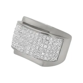 CZ Bling Bling Rounded Stainless Steel Ring