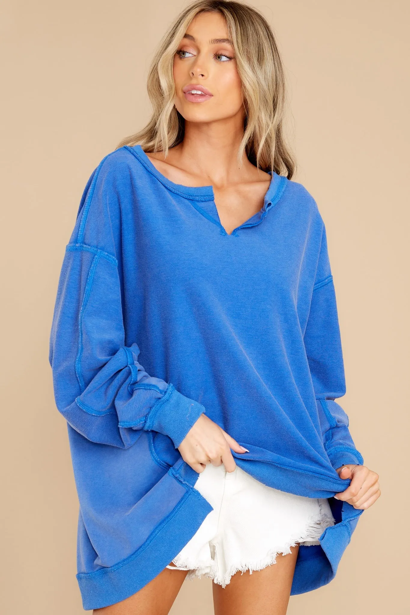 Don't Sweat It Royal Blue Sweatshirt