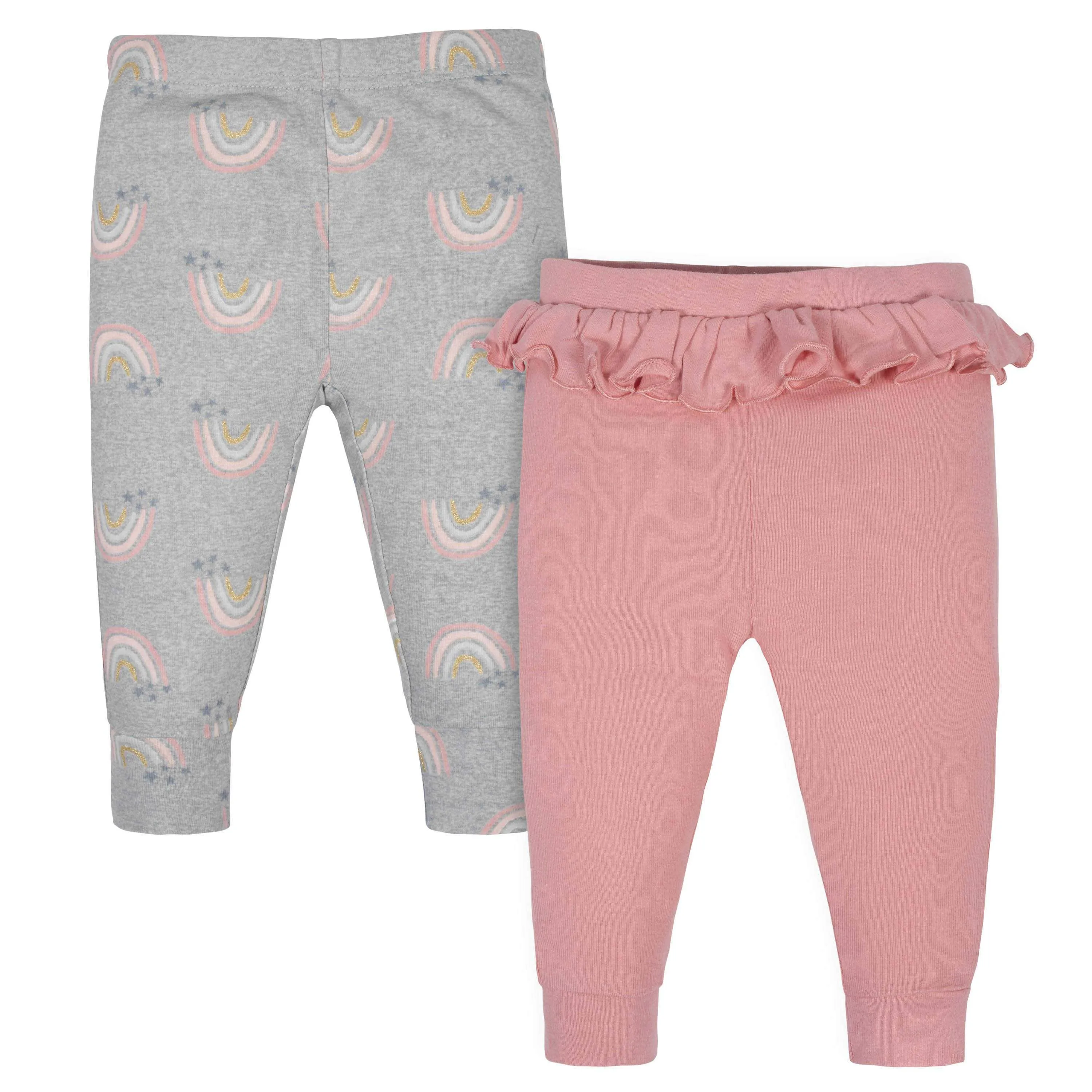 Gerber® 2-Pack Baby Girls Bear Pants