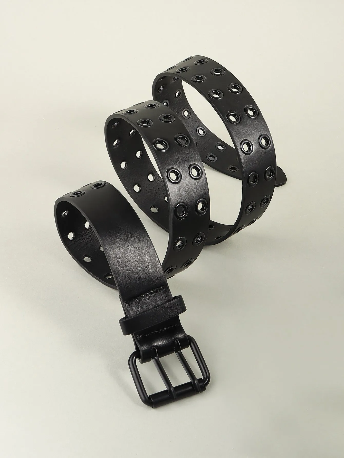 Grommet PU Leather Belt