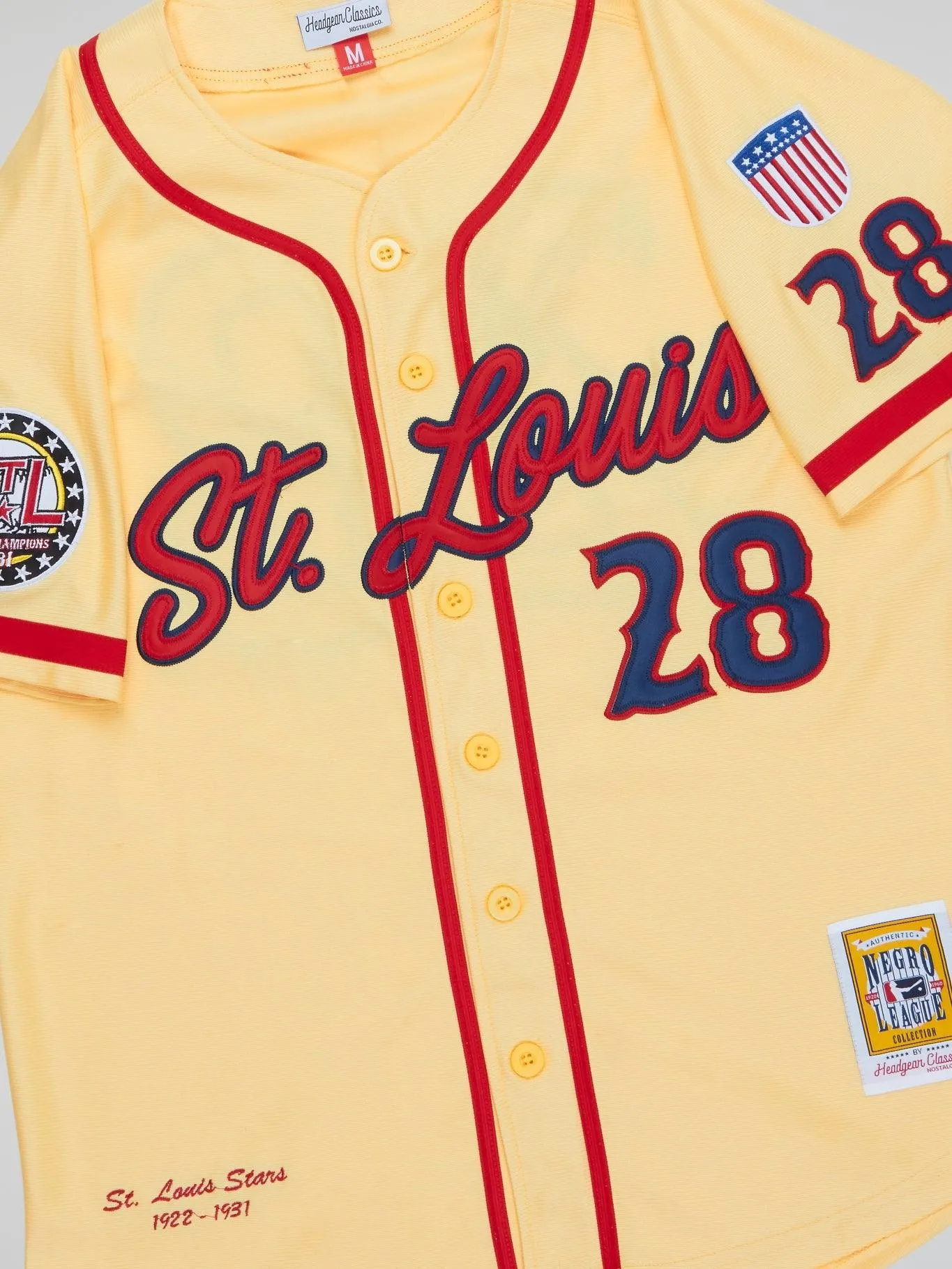 Headgear - St Louis Stars Cream Button Down Jersey