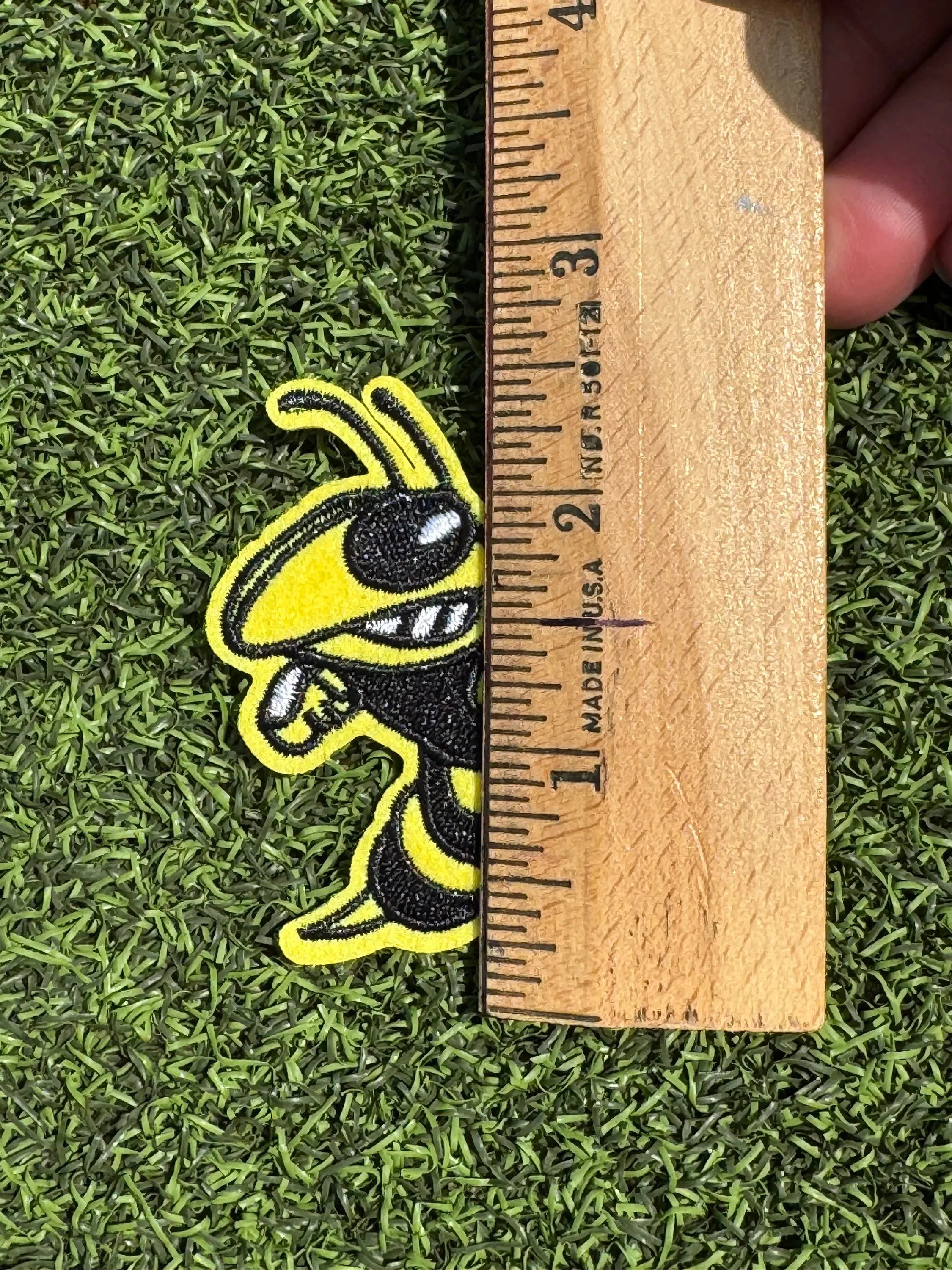 Hornet - Yellow Jacket Mascot Iron On Patches