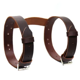 Hot Leathers Blanket Roll Brown Leather Strap TBR1003