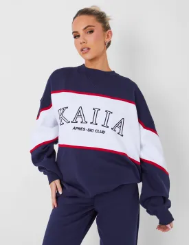 Kaiia Sport Oversized Sweatshirt in Navy