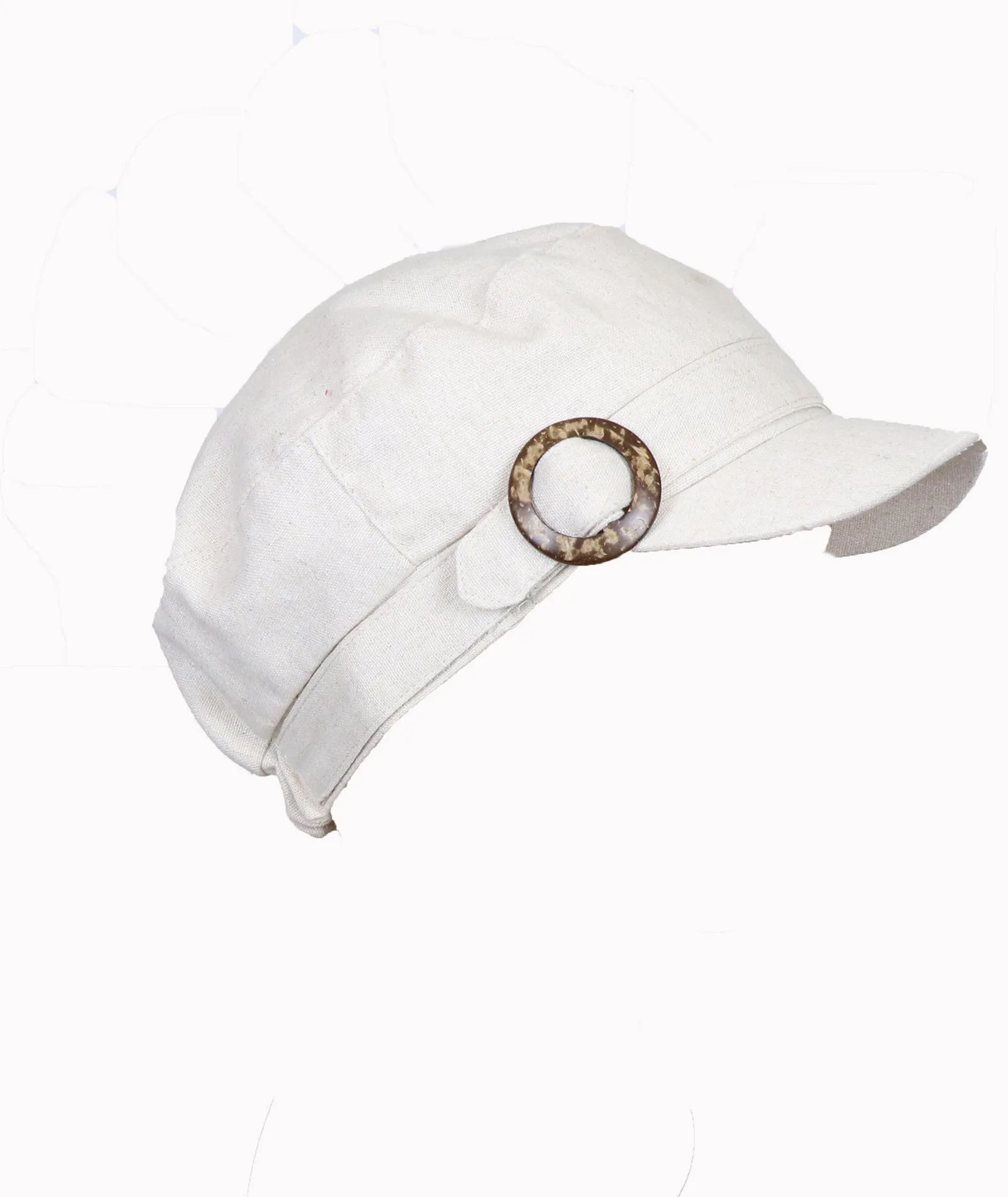 Linen Military Cadet Hat For Women Chemo Hat 50  UPF Sun Protection