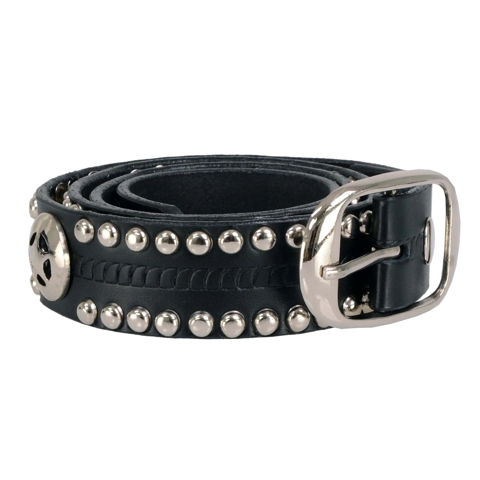 Milwaukee Leather MP7131 Men's Chrome Studded w/ Star Emblem Black