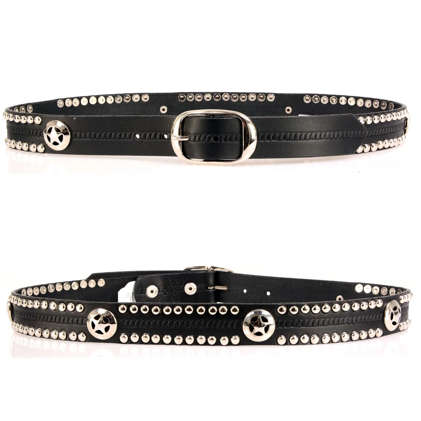 Milwaukee Leather MP7131 Men's Chrome Studded w/ Star Emblem Black