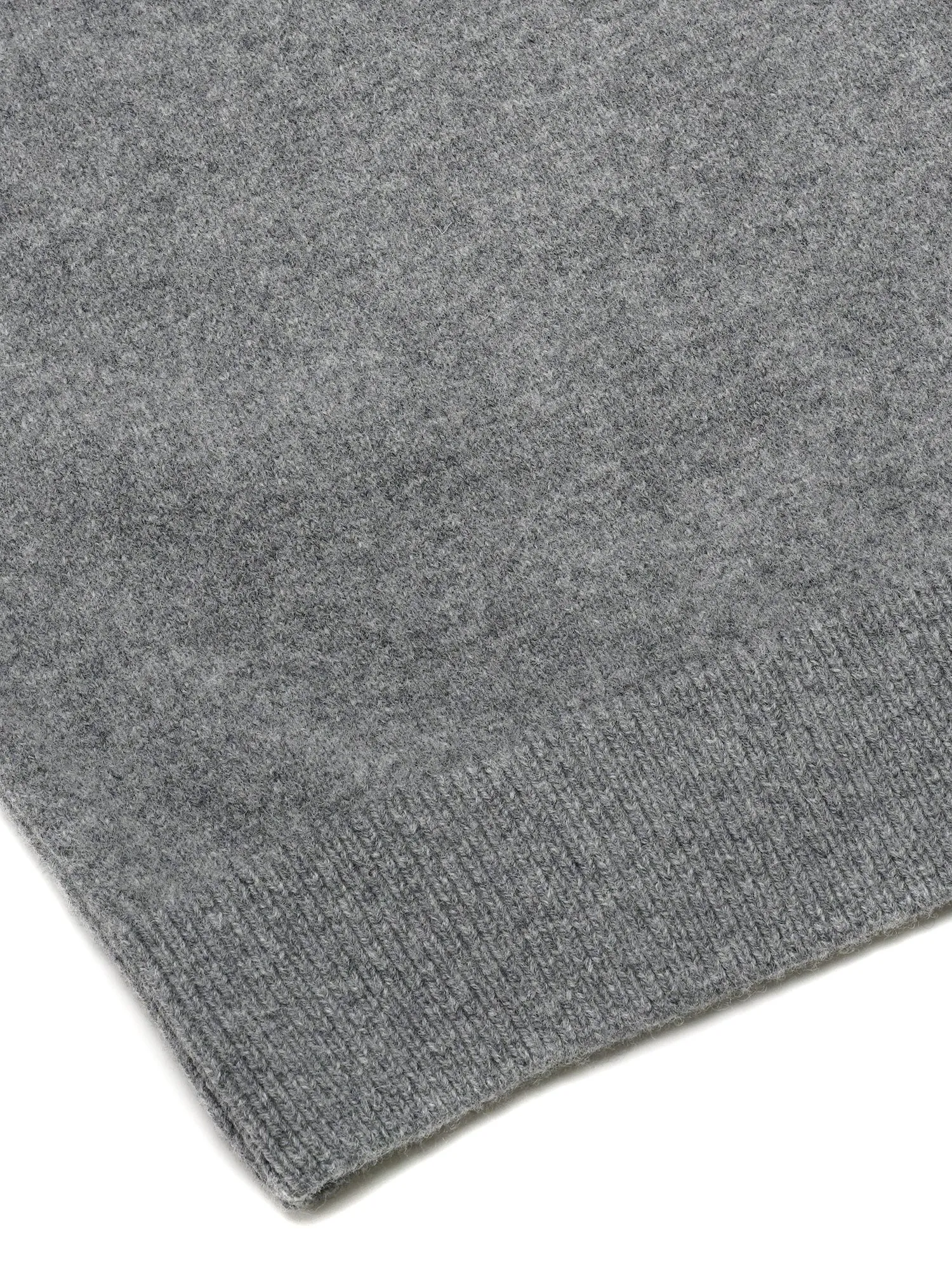 M_LAMBSWOOL R-NECK PULLOVER_GREY MELANGE