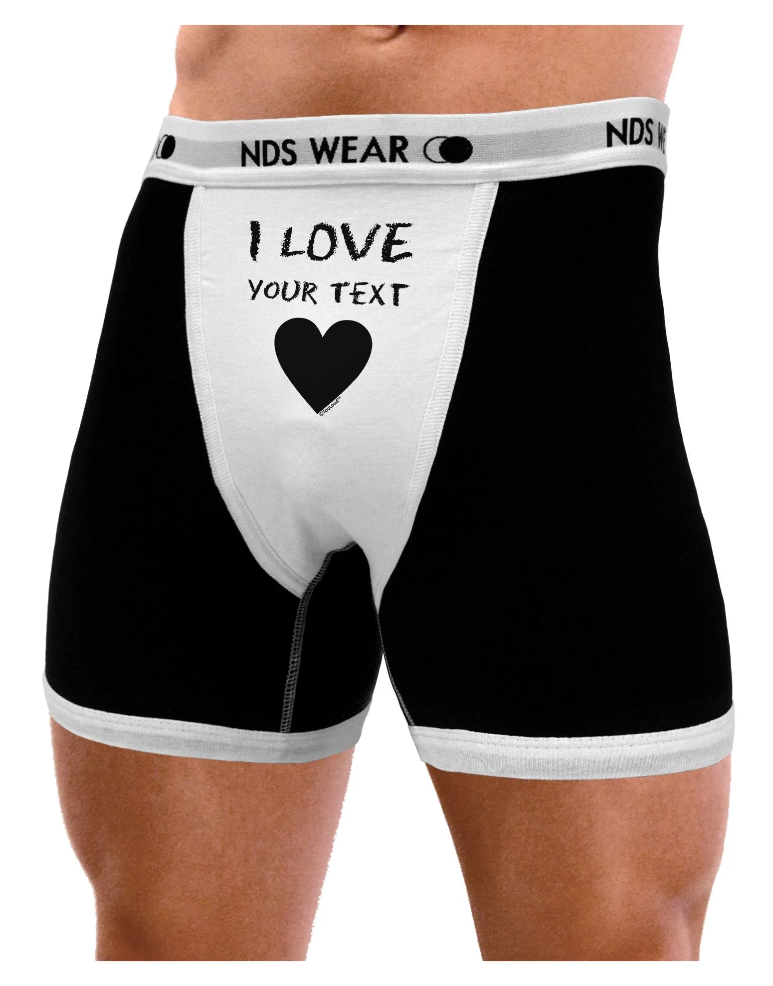 Personalized I Love Customized Mens Boxer Brief Underwear