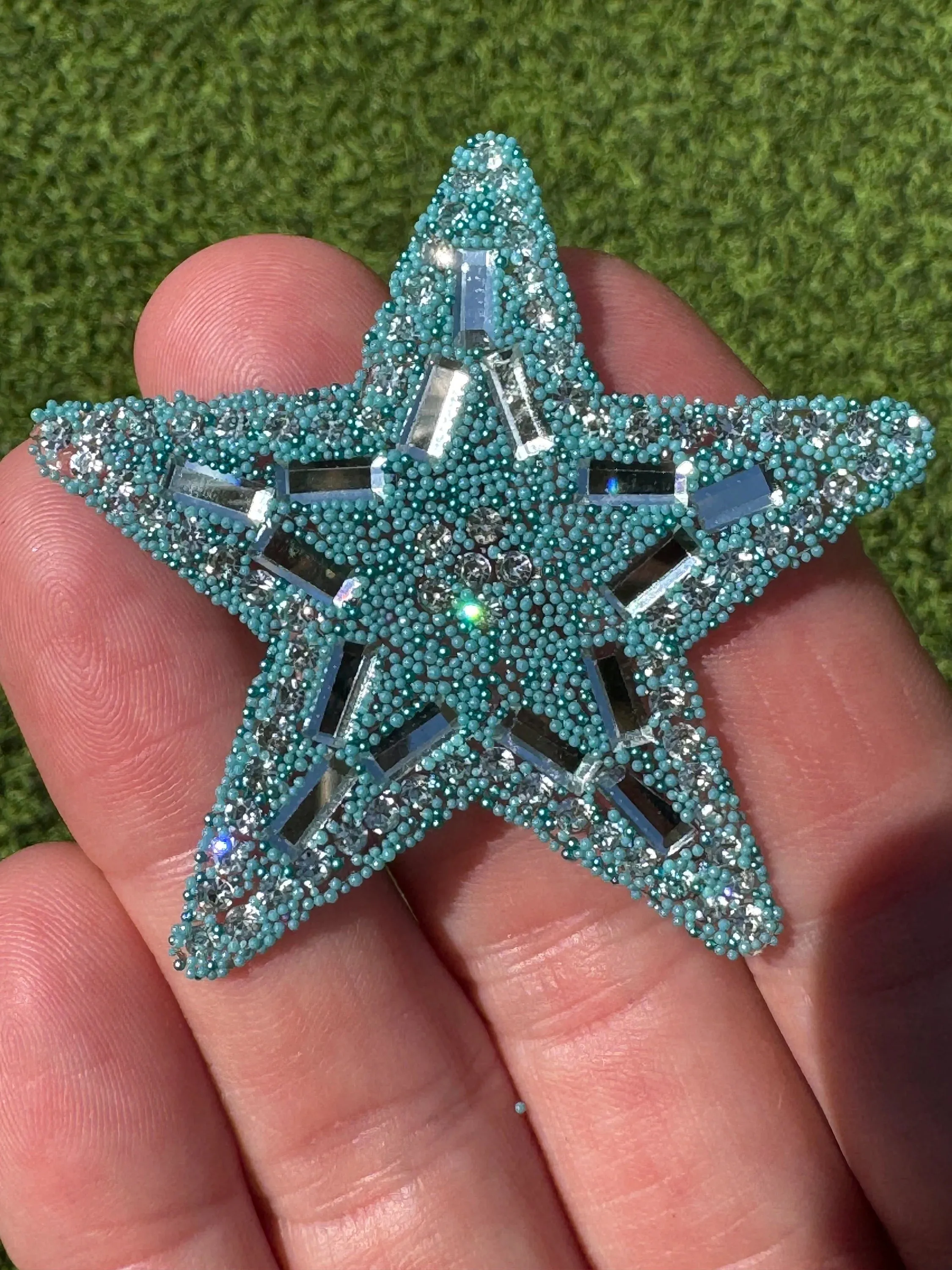 Rhinestone Star Iron On Patches