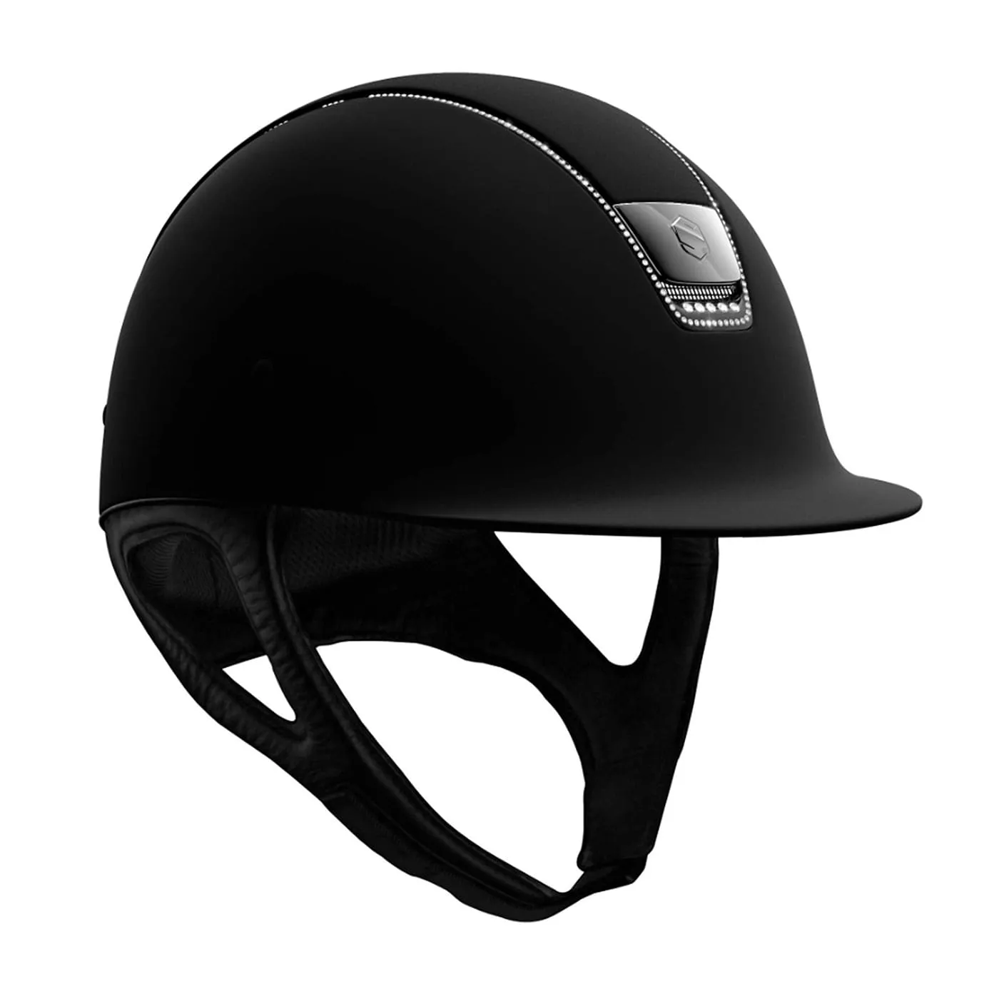 Samshield V1 Black Shadowmatt Riding Hat with 255 Swarovski Crystals