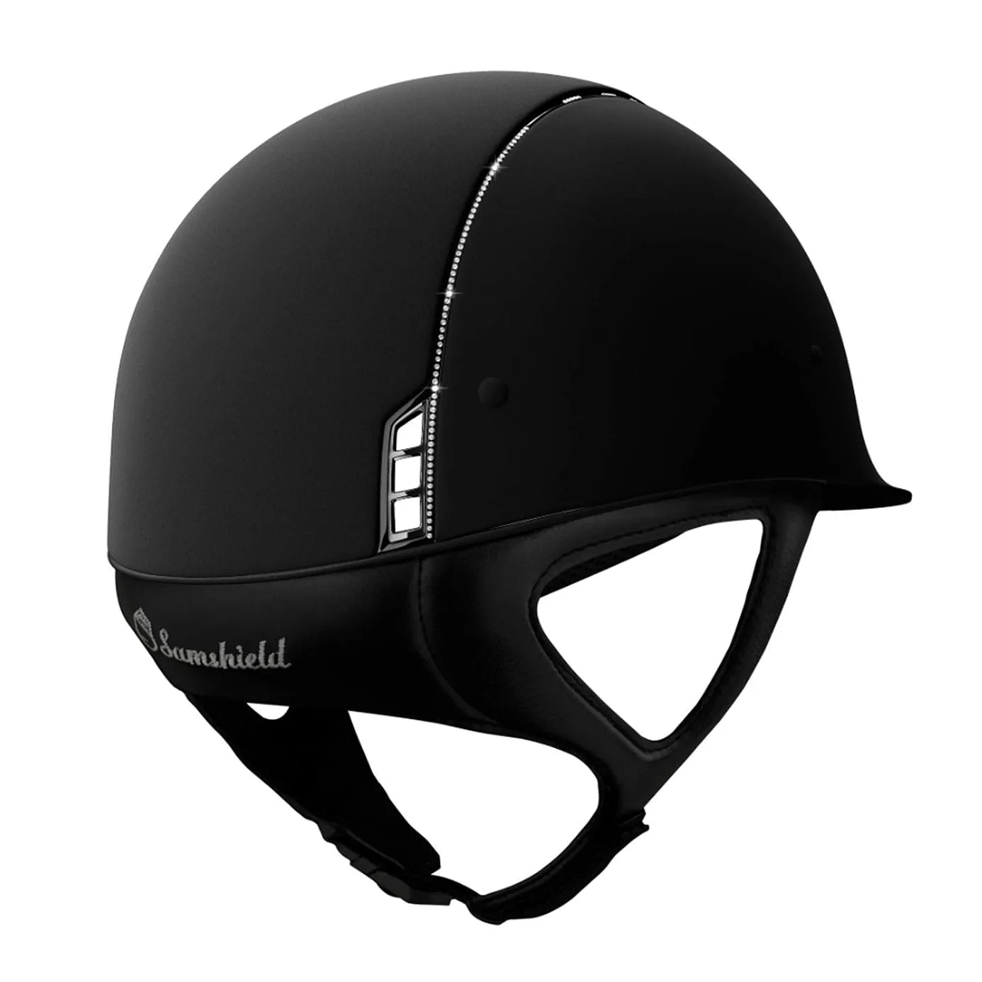 Samshield V1 Black Shadowmatt Riding Hat with 255 Swarovski Crystals