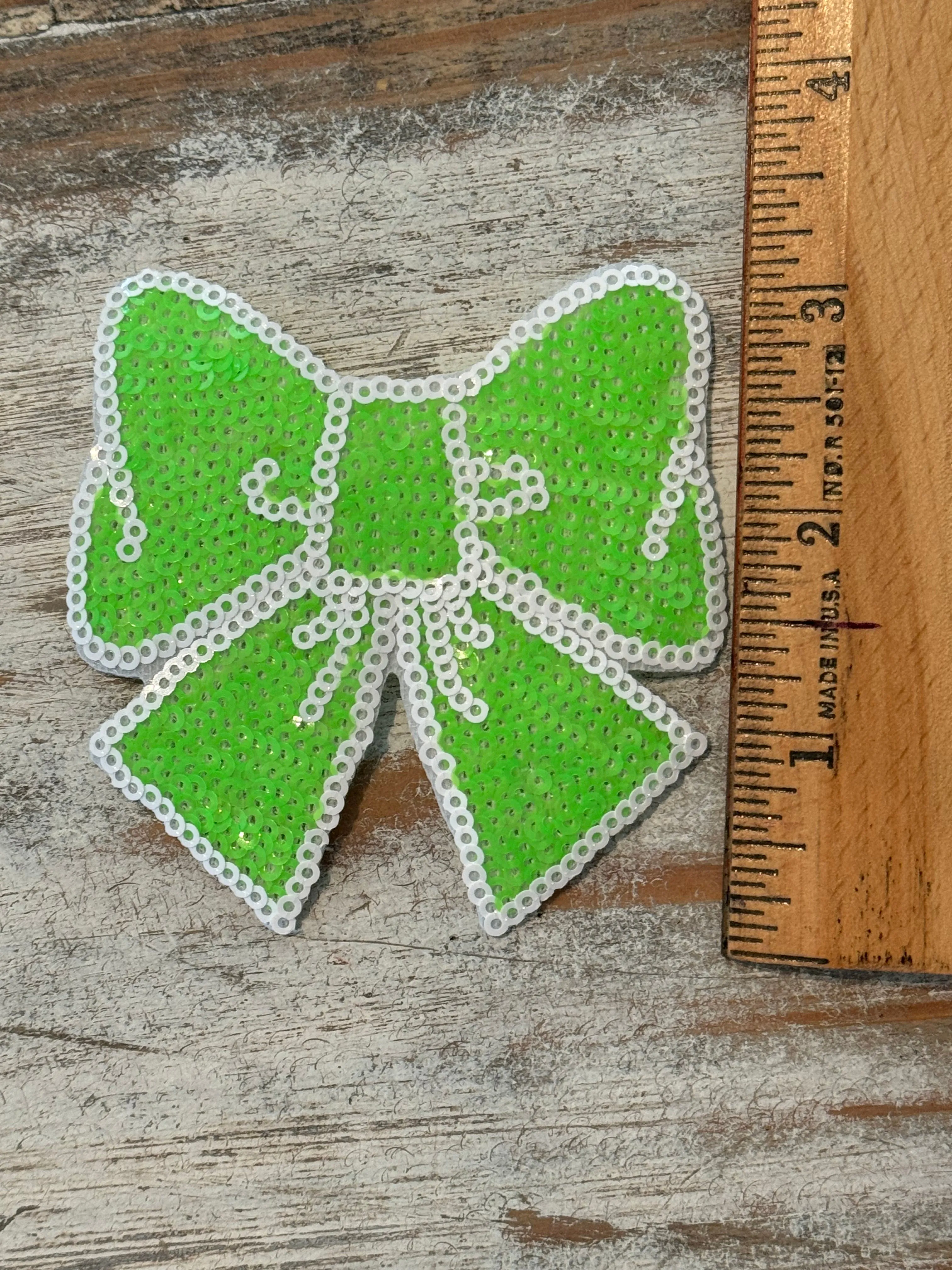 Sequin Bow Iron On Patches