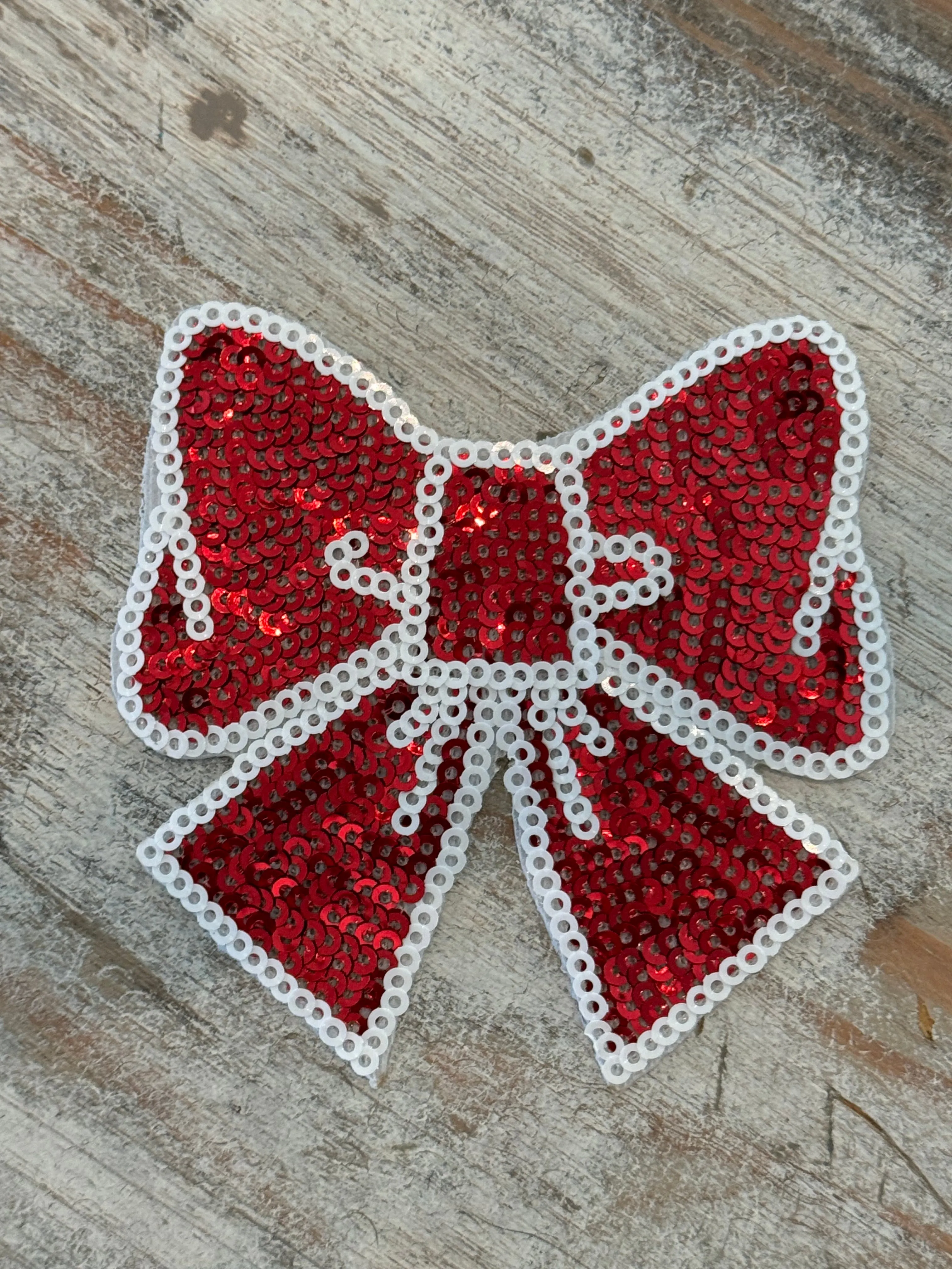 Sequin Bow Iron On Patches