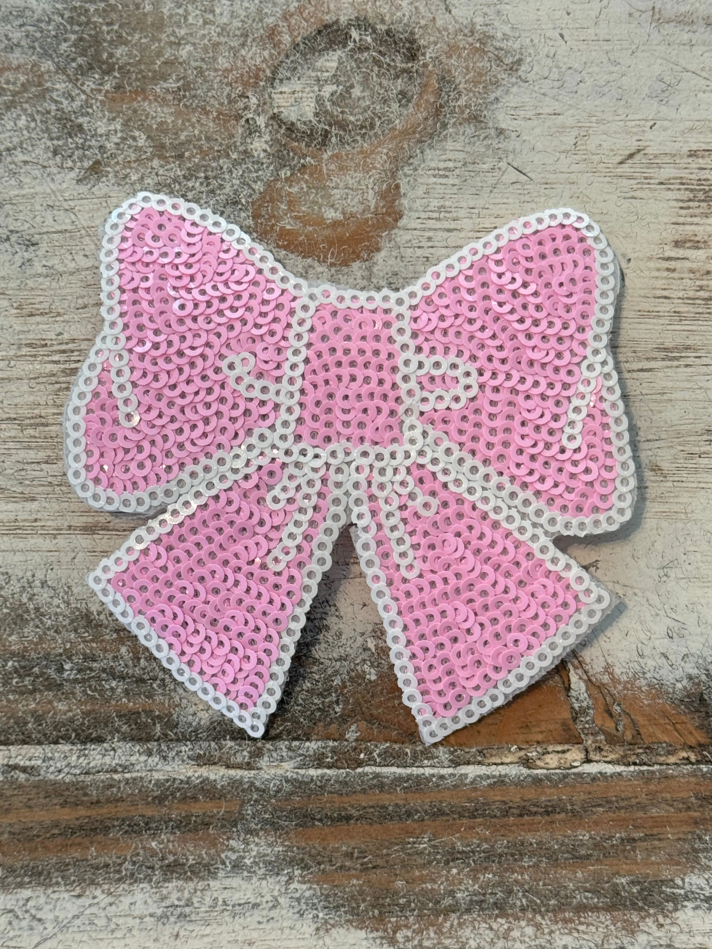 Sequin Bow Iron On Patches