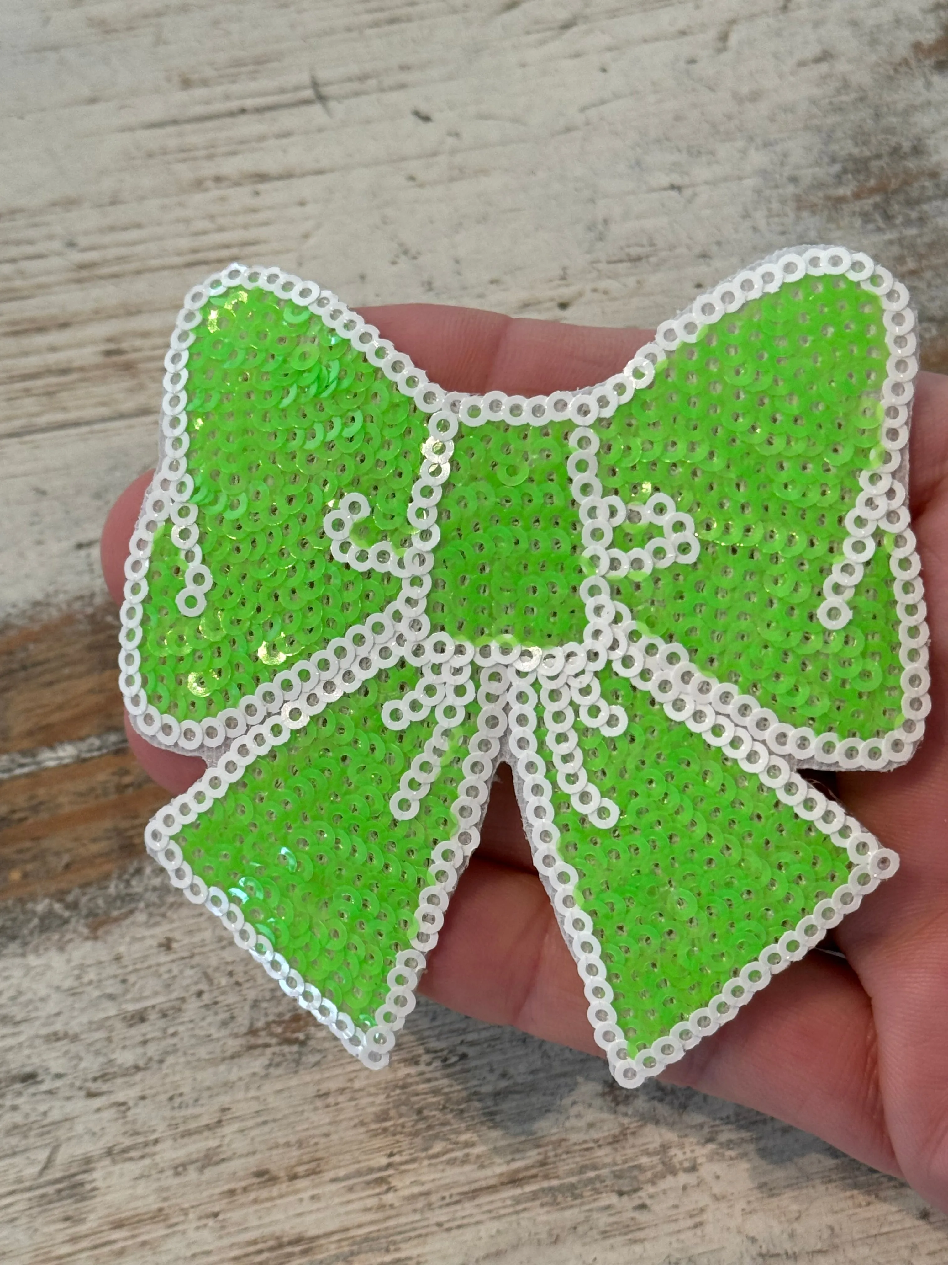 Sequin Bow Iron On Patches