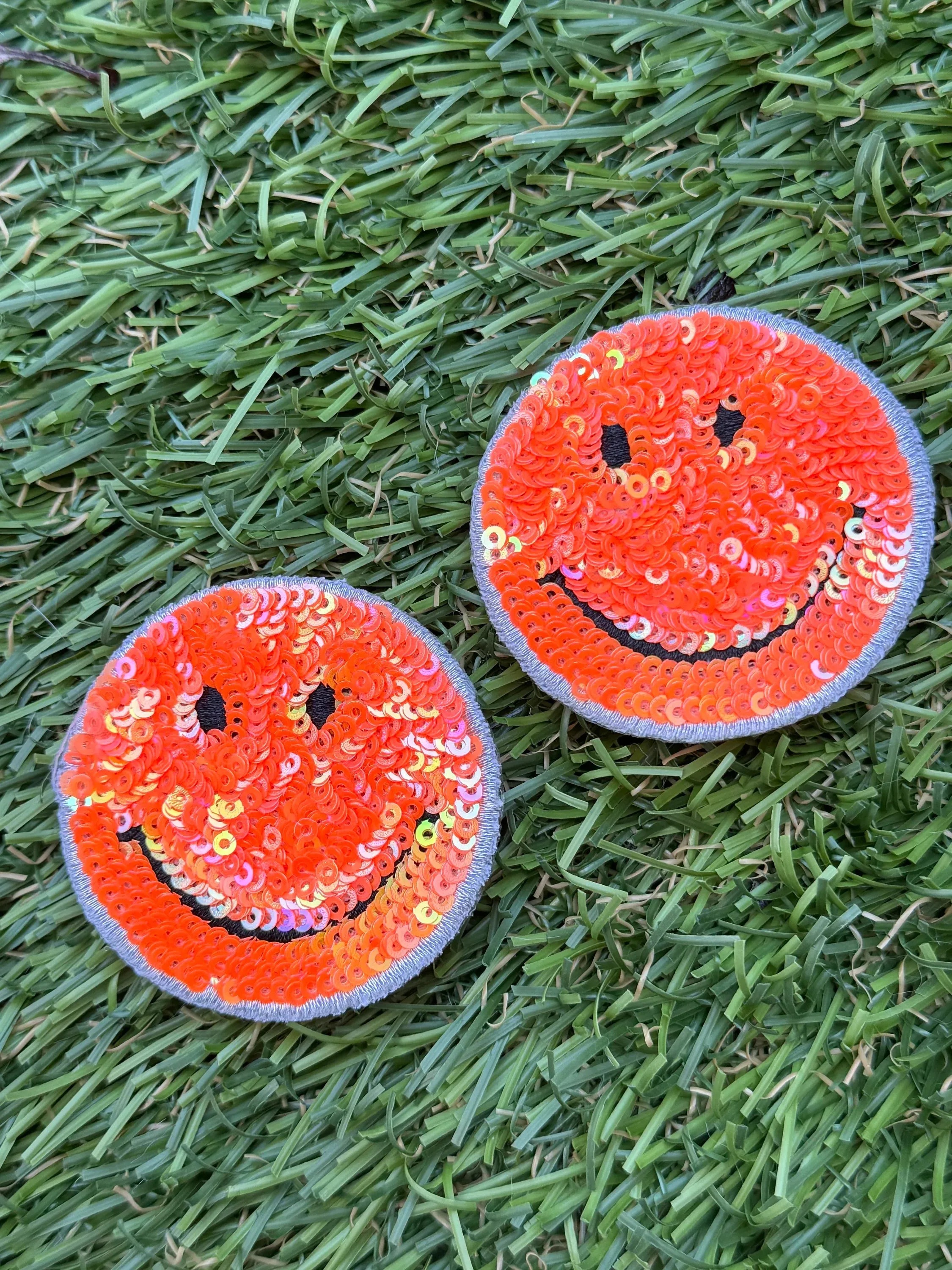 Smiley Face Iron On Patches