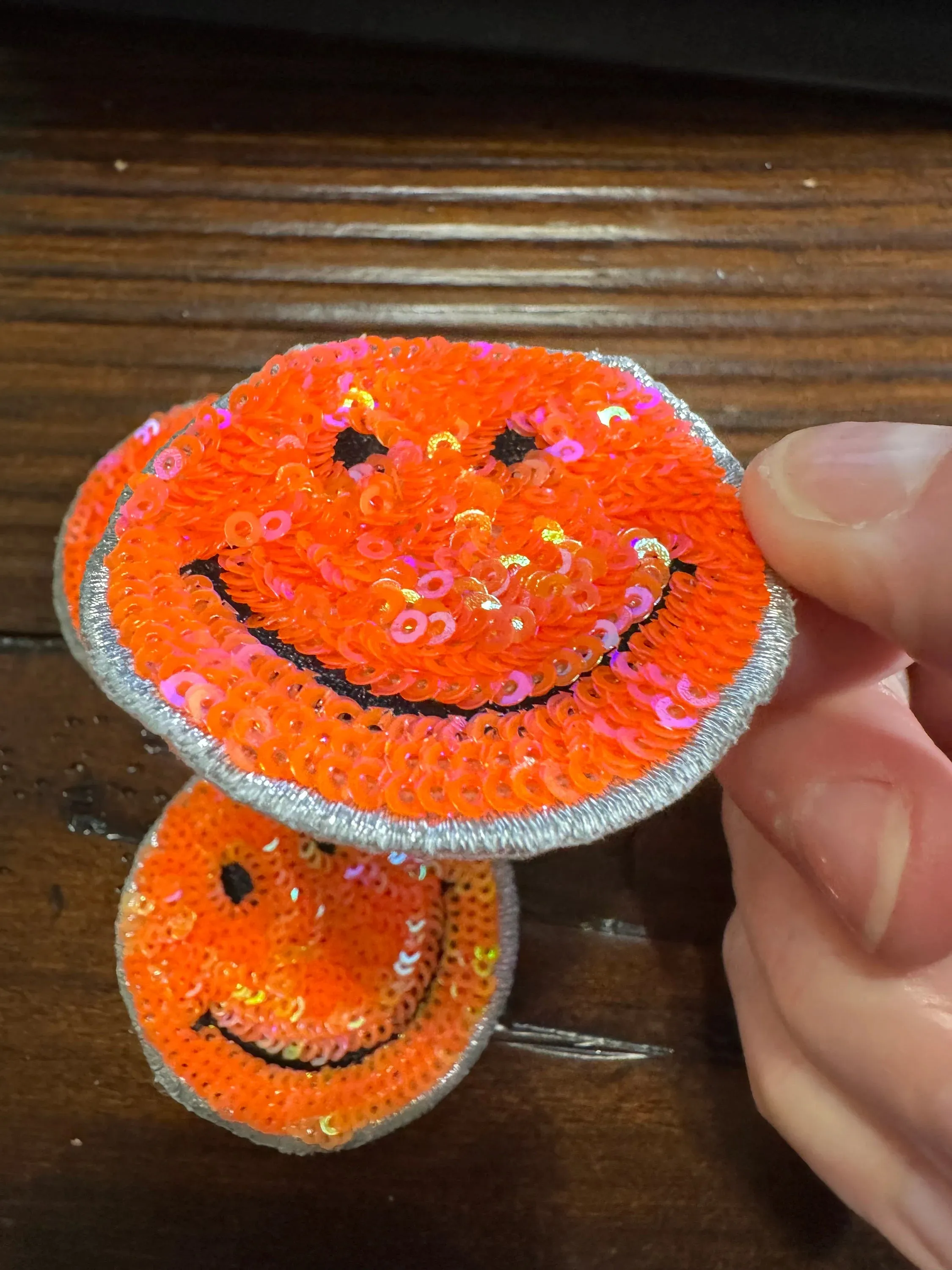 Smiley Face Iron On Patches