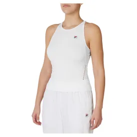 Women's Halter Court Tennis Tank White